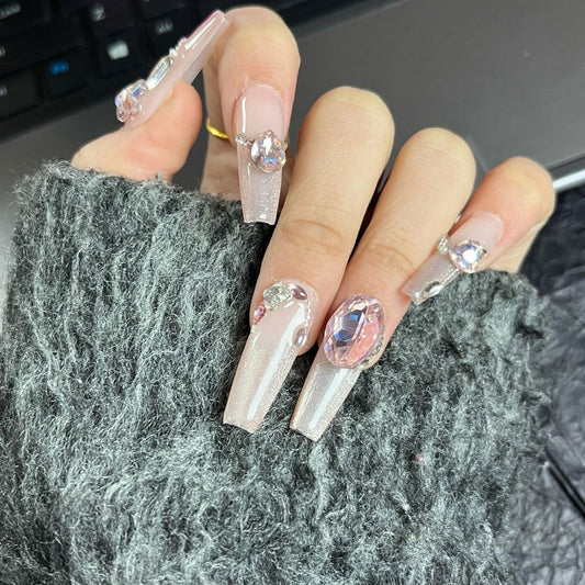 Crystal Pink - Lumi Press-on Nails -