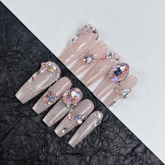 Crystal Pink - Lumi Press-on Nails -