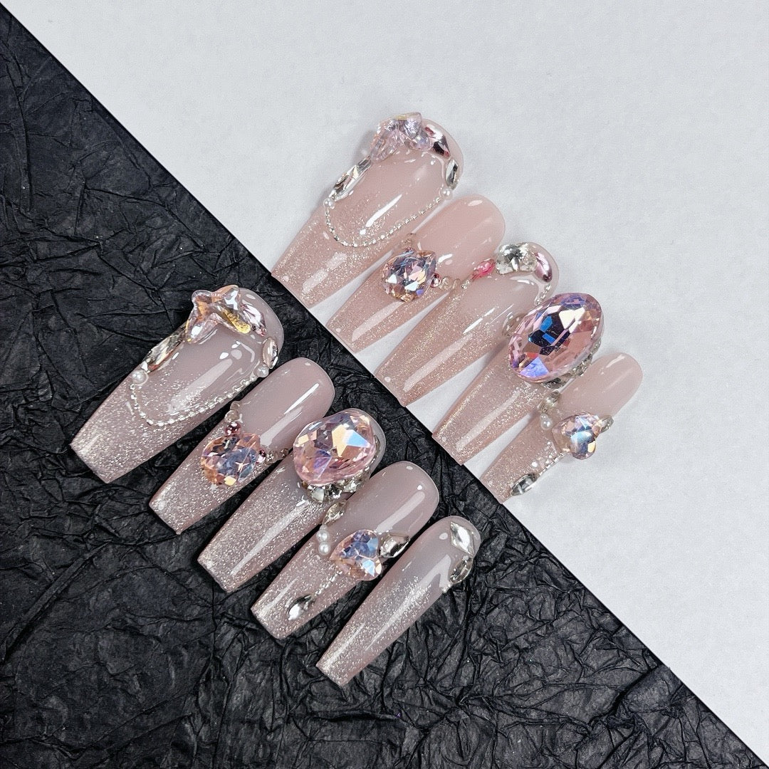 Crystal Pink - Lumi Press-on Nails - 